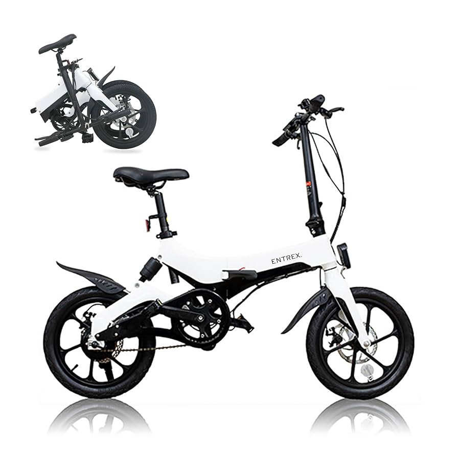 kajipon★美品★電動自転車　折りたたみ　アントレックス E-Bike ENTREX ONEBOT E-Bike Folding Electric Assist Bicycle, White